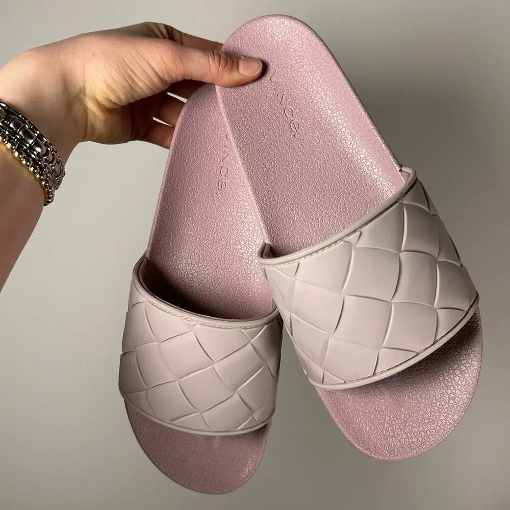 Vince Watley Eva Pink Himalayan Slides Sandals Women's 10
